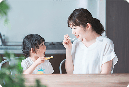 親子で歯磨き